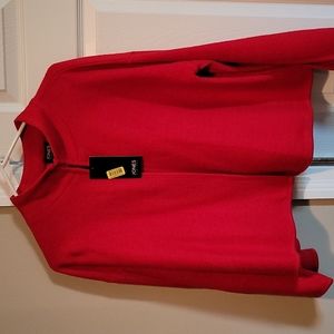 NWT Jones red cardigan with split sleeves
